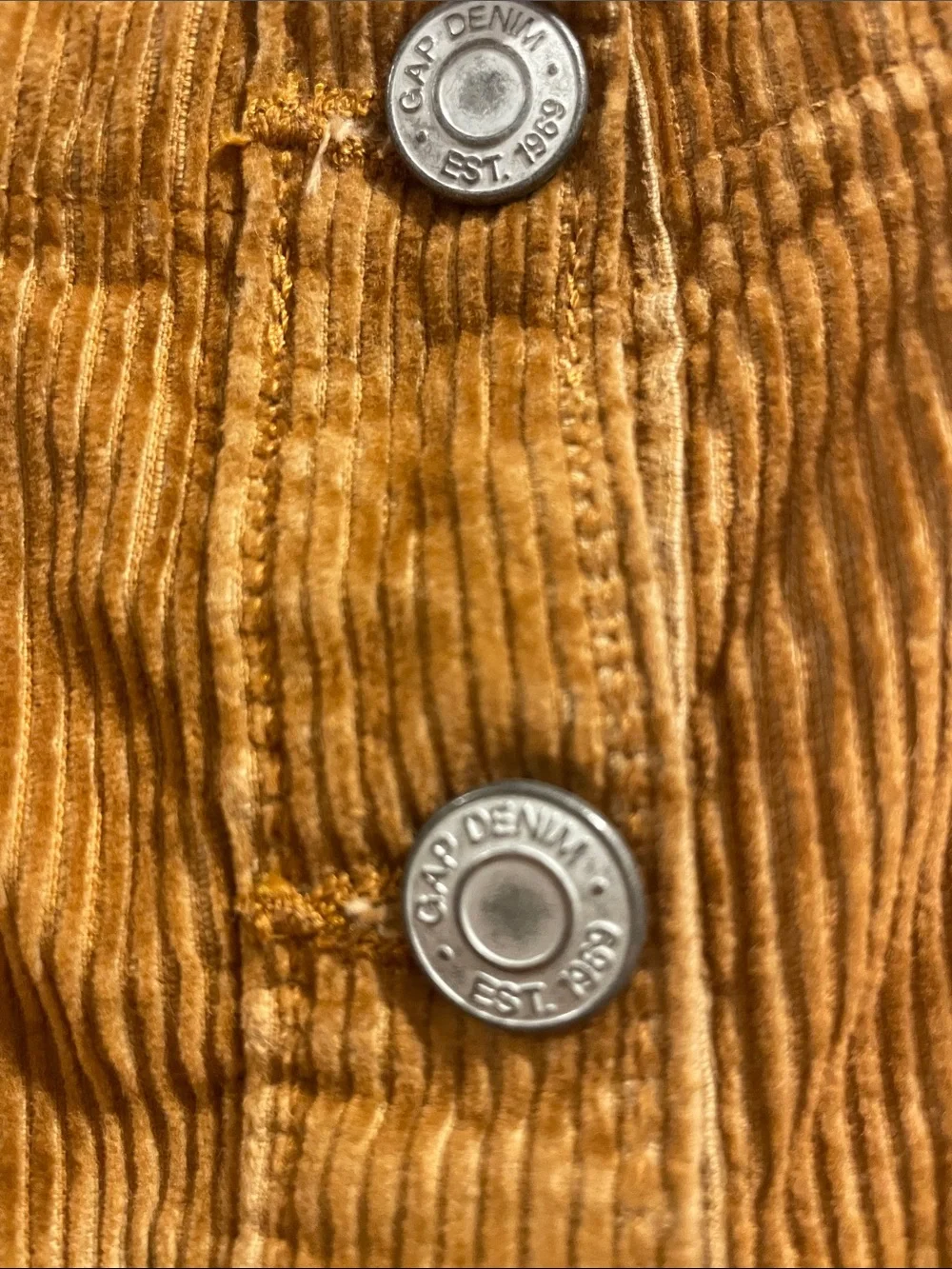 GAP Girls Tan Corduroy Button Overall Dress